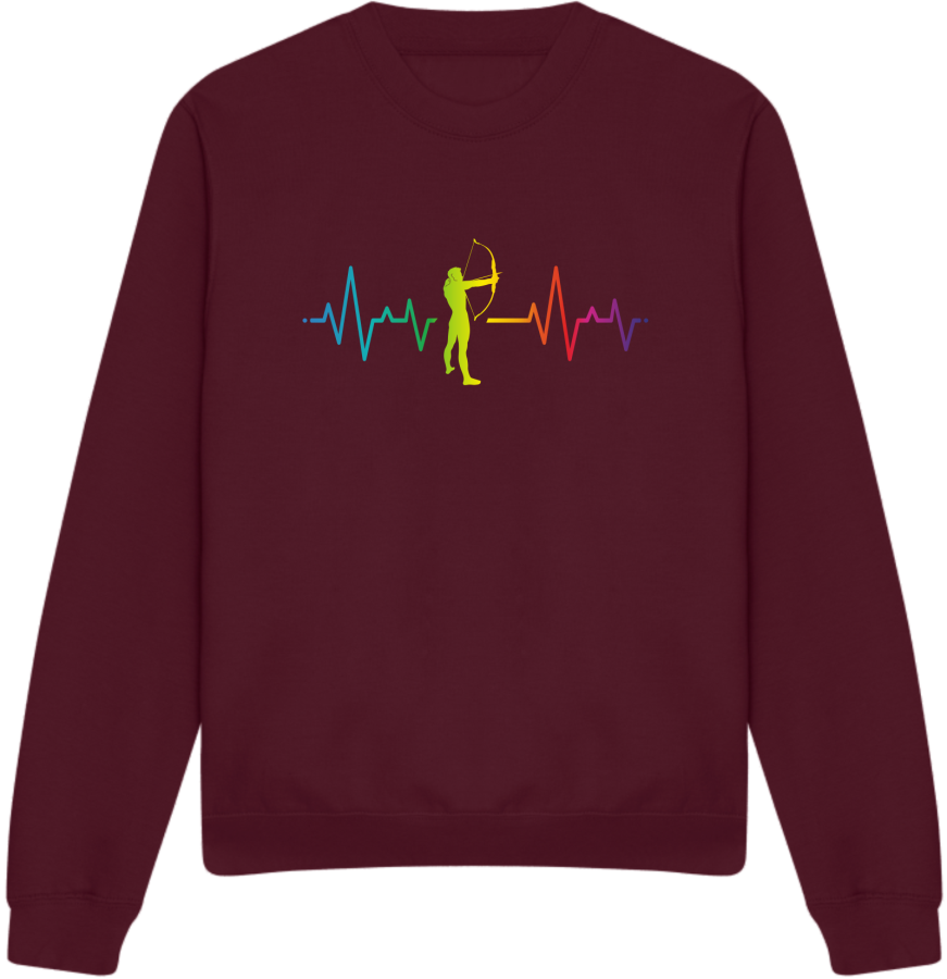 Bogensport Sweatshirt "Heartbeat" Motiv 7